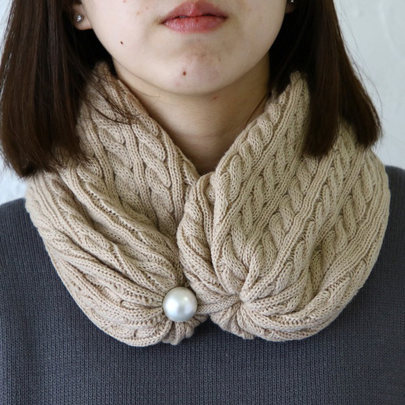 ケーブル柄ニット2Way帽子 16枚目の画像