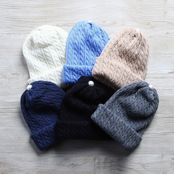 ケーブル柄ニット2Way帽子 18枚目の画像