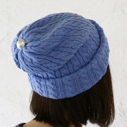 ケーブル柄ニット2Way帽子 10枚目の画像