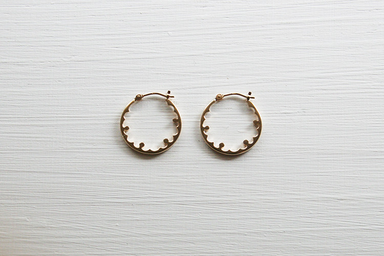 K10YG/ピアス【YUKIWA / 雪輪】WAMON GOLD（PE10062Y-S）