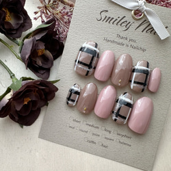 オーダーネイルチップ♡秋冬くすみブラウン量産型フレンチガーリー