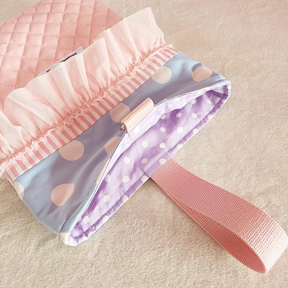 粉藍粉色絎縫鞋盒【可換尺碼】 第3張的照片