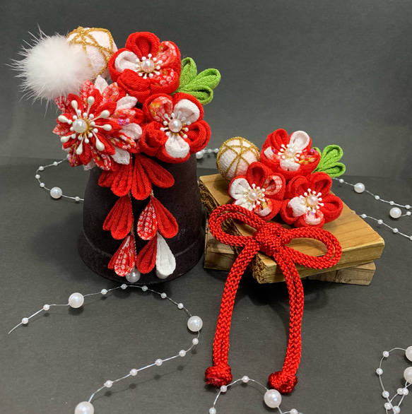 【囲み】0014 つまみ細工 髪飾り 成人式 七五三　入学　卒業 囲み】0014 つまみ細工 髪飾り 成人式 七五三 入学 卒業 囲み】0014