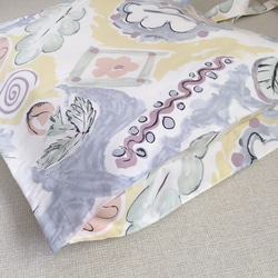 副包 環保袋 一件式剪裁 水彩畫般的花卉圖案 第4張的照片