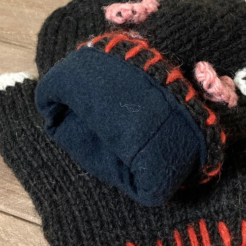 送料無料☆レディース 女性用 アニマル 手編みニットミトン手袋 ハンド