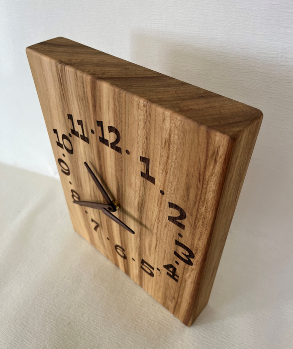 木の時計＜くすのき＞掛け時計ksc-105　木製時計 4枚目の画像