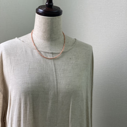 ファースト珊瑚に…ピンク色コーラル　華奢ネックレス　シルバーカラーアジャスター付 5枚目の画像