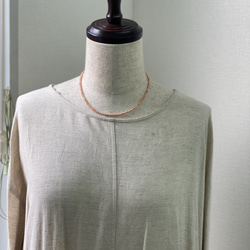 ファースト珊瑚に…ピンク色コーラル　華奢ネックレス　シルバーカラーアジャスター付 4枚目の画像