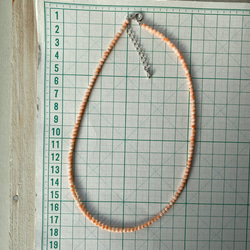 ファースト珊瑚に…ピンク色コーラル　華奢ネックレス　シルバーカラーアジャスター付 20枚目の画像