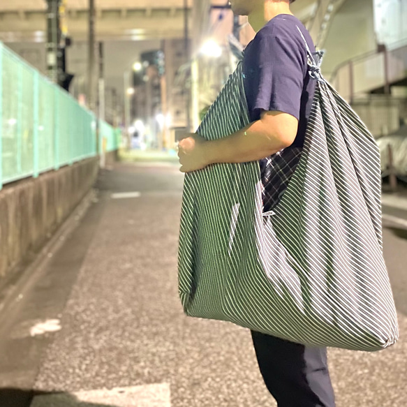 100% cotton Hickory あずま袋 サイズ large 送料無料 19枚目の画像