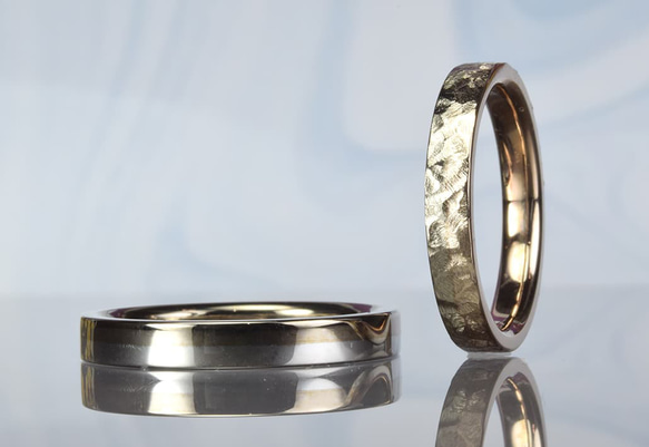 新作オリジナル結婚指輪｜「良く見ると二色」高度な手作業の冴えが生むフュージョンカラーマリッジ　 MG-144 3枚目の画像