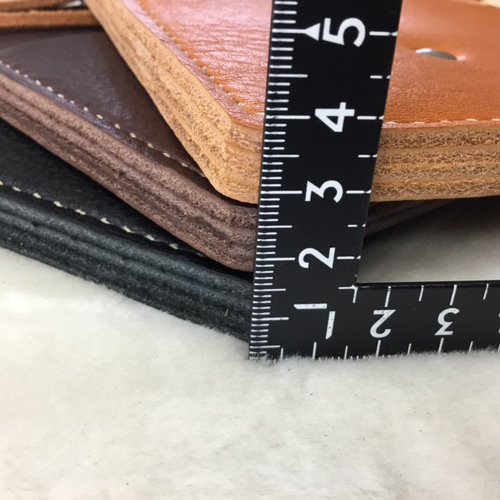 フローリストケース 「しかく」 革ヒモ付き 3色にしてみました