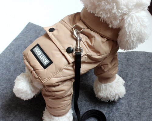 オーダーページ】犬服 ココアブラウン暖かフリース×ウール混チェック