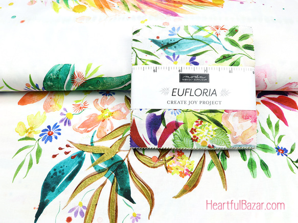 USAコットン moda EUFLORIA レインボーパネル(パネルカット) 5枚目の画像