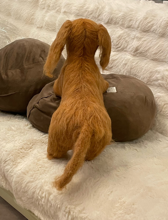 羊毛フェルト　犬　リアル　ダックスフント 