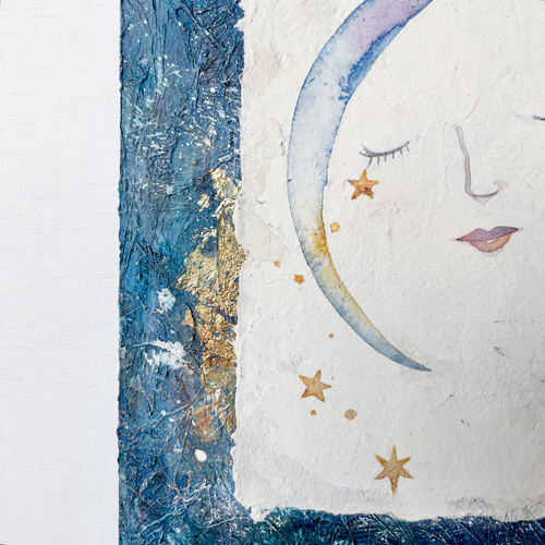 原画 『三日月夜。』 絵画 kemonokemo 通販 15110856｜Creema(クリーマ