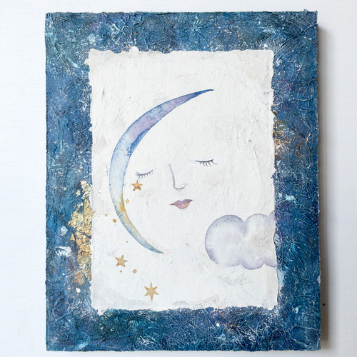 原画 『三日月夜。』 絵画 kemonokemo 通販 15110856｜Creema(クリーマ