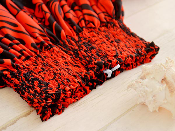 裾フリルが可愛い 細見えパウスカート フラダンス 太って見えないパウスカート　受注生産および即納 p00606