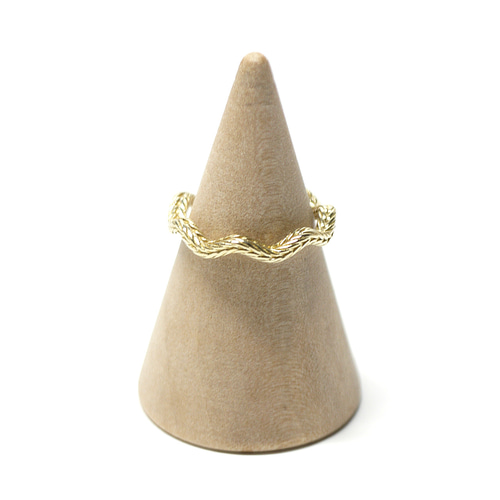 Wave精巧な斜線入り リング【efr138】 指輪・リング AtelierB.Ecudes