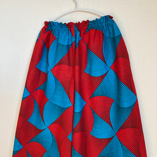 アフリカン ギャザーワイドパンツ♪ アフリカプリント アフリカ生地  