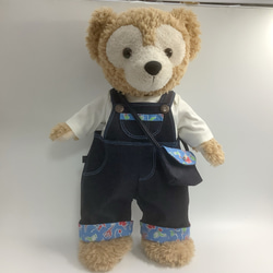 Sサイズダッフィー オーバーオールとトレーナーとポシェット3点セット