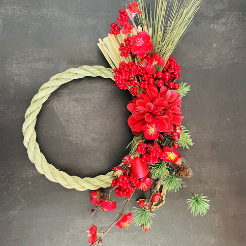 How to make a shimenawa wreath made from flower paper and