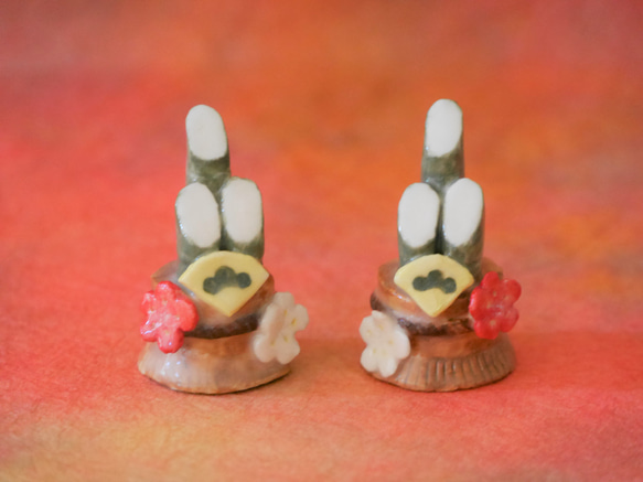 工房あめつち　陶器盆栽　松　お正月　オブジェ 55294aff6aad34513c0eff1f487781