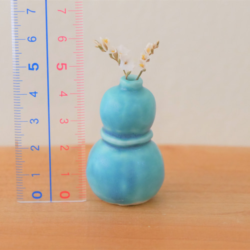 陶器 小さな 花瓶4点セット 天色トルコブルー】晴れやかブルー