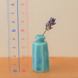 【小さな 花瓶4点セット 天色トルコブルー】晴れやかブルー ミニチュア 青 高さ4.5㎝ 一輪挿し 夏 贈り物 9枚目の画像