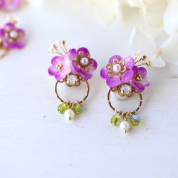 推薦用於紫色梅花，華麗的耳環/耳環和日本服裝♪ 第18張的照片
