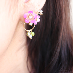 推薦用於紫色梅花，華麗的耳環/耳環和日本服裝♪ 第15張的照片