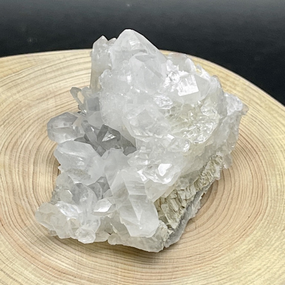 SALE 001 小さめ ［ヒマラヤ水晶 浄化セット］ 器・ヒマラヤ水晶さざれ・ヒマラヤ水晶ミニクラスター付き 天然石 5枚目の画像