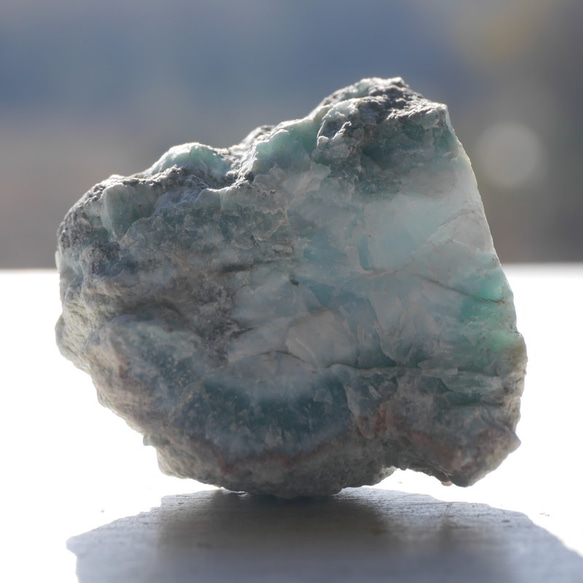 天然石ラリマー約40mm(ドミニカ共和国産)約35g 母岩付き原石ラフロック鉱物鉱石[lar-221209-10] 2枚目の画像