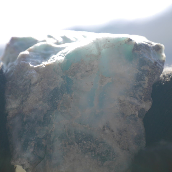 天然石ラリマー約40mm(ドミニカ共和国産)約35g 母岩付き原石ラフロック鉱物鉱石[lar-221209-10] 16枚目の画像