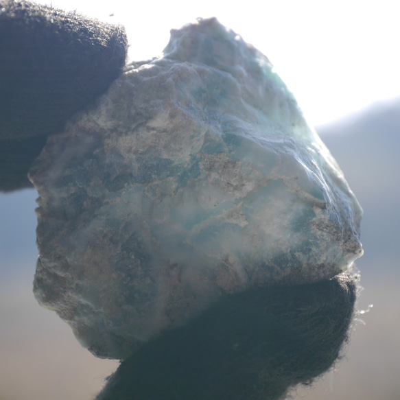 天然石ラリマー約40mm(ドミニカ共和国産)約35g 母岩付き原石ラフロック鉱物鉱石[lar-221209-10] 13枚目の画像