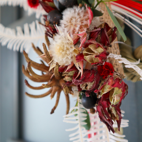 パンパスグラス アレンジメント/2way分離型 しめ縄飾り＊ ドライ