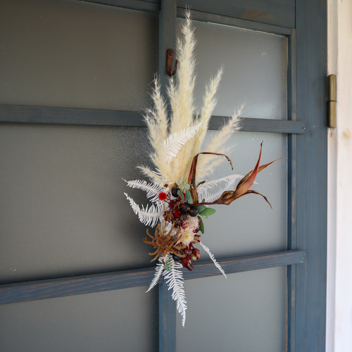 パンパスグラス アレンジメント/2way分離型 しめ縄飾り＊ ドライ