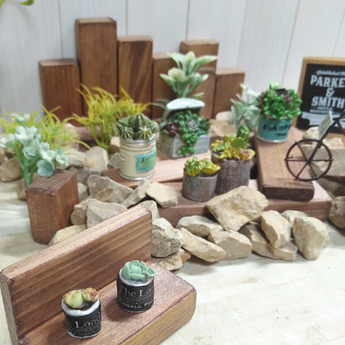 ミニ枕木風インテリア ミニ枕木 テーブルセット ウェルカム