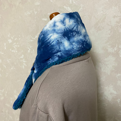藍しぼり染めのミニマフラー　(23) 4枚目の画像
