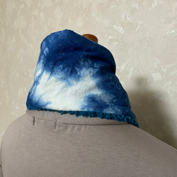 藍しぼり染めのミニマフラー　(23) 6枚目の画像