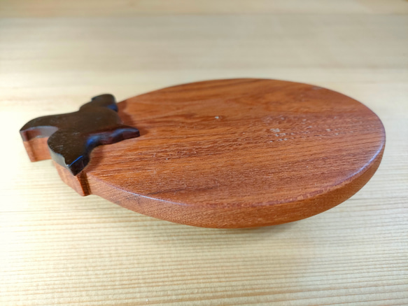 銘木のけやきを使ったお洒落で可愛いお皿　ソーサー　プレート　木製皿　茶托　取り皿　インテリア　 4枚目の画像