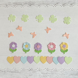 A9》 メッセージが書ける花束（青）☆クラフトパンチ☆アルバム素材