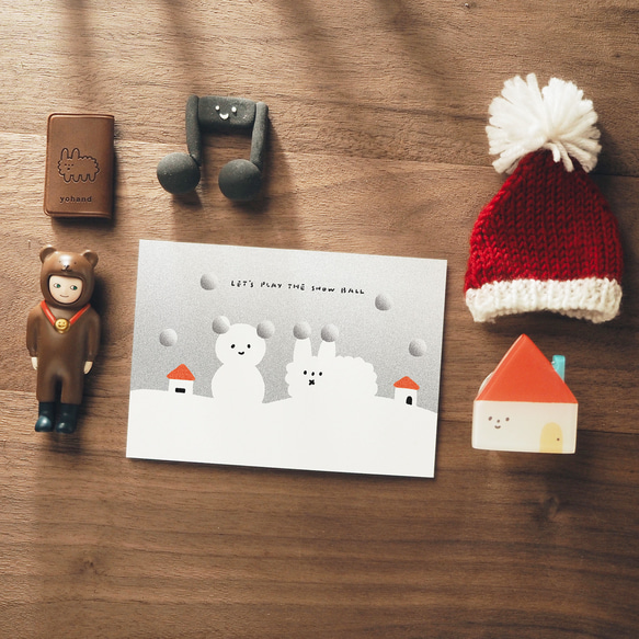雪球 / 聖誕明信片 / 孔版印刷 第1張的照片