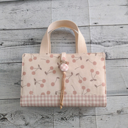 レビューブックカバー チェリー ナチュラル ブックカバー fly_handmade