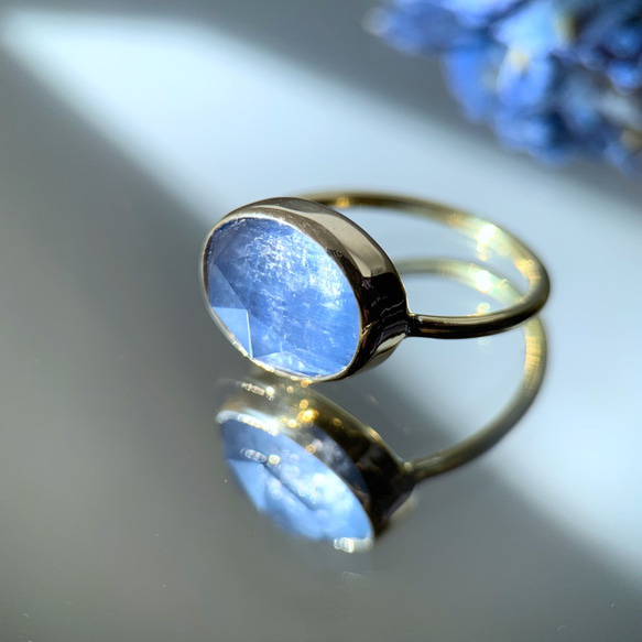 受注制作】カイヤナイト × ローズカットクォーツ ダブレットストーン