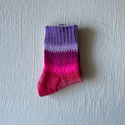手編みの靴下　＊ピンクグラデーション＊ 6枚目の画像