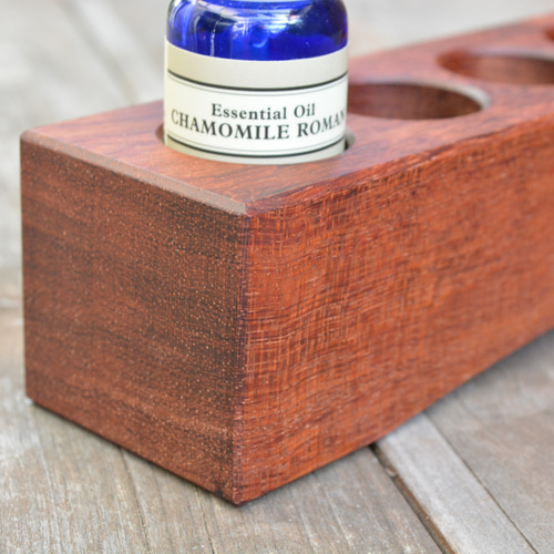 ブビンガのアロマオイルボトルスタンド8本用 ディフューザー・アロマ