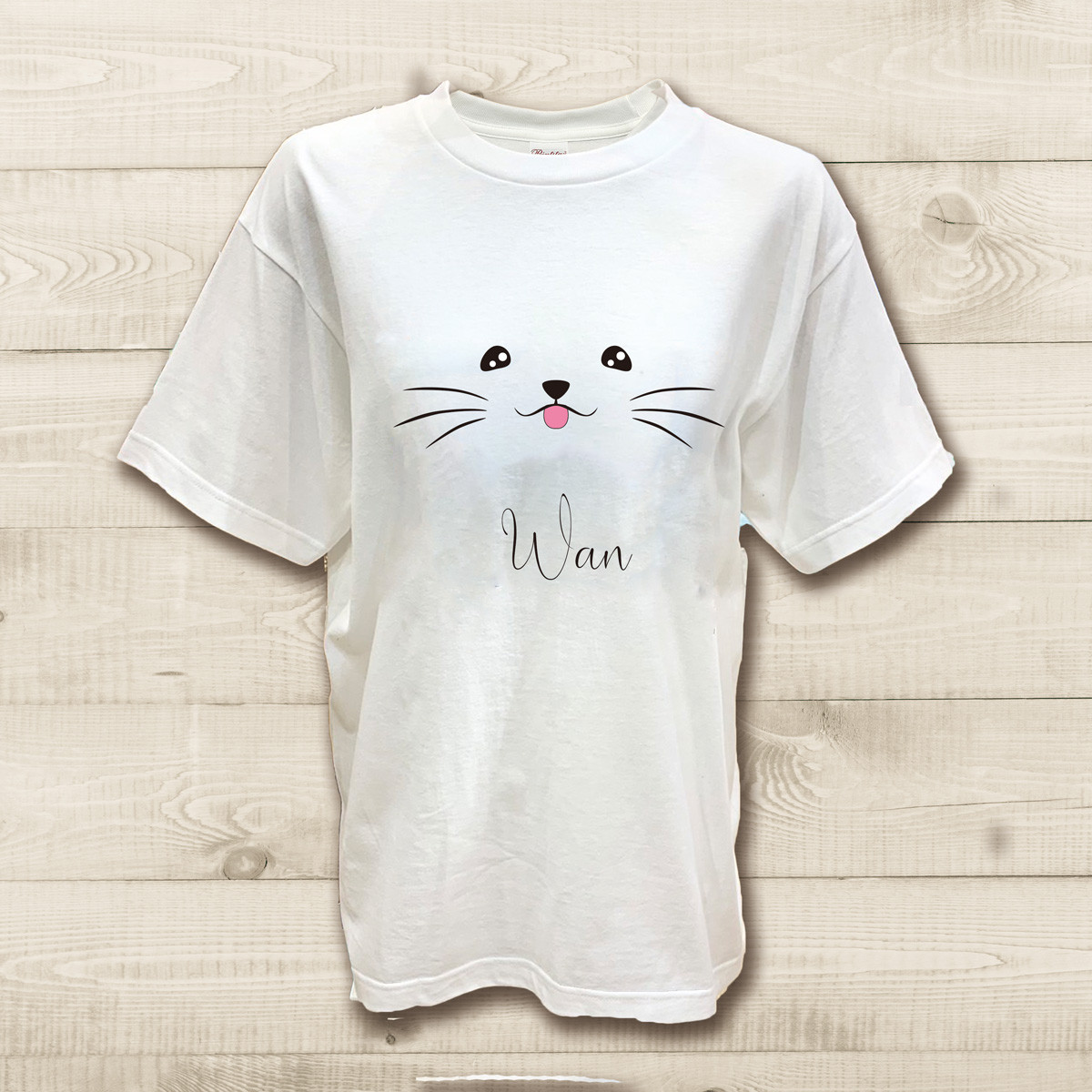 半袖Tシャツワちゃん ドアップフェイスイラスト ドッグ かわいい