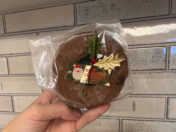 クリスマスに！BP不使用！米粉とおからのシフォン酵母ケーキ～チョコ～ 4枚目の画像