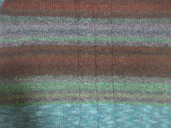 ウール100％　手編みで高品質の半袖セーター　S091 13枚目の画像
